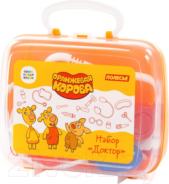 Изображение товара Набор доктора детский Полесье Оранжевая корова. Доктор / 83364