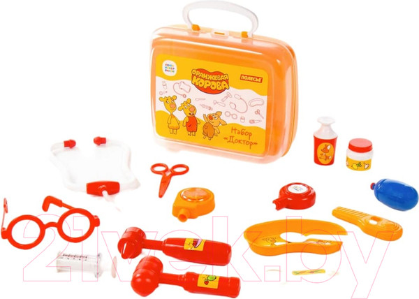 Изображение товара Набор доктора детский Полесье Оранжевая корова. Доктор / 83364