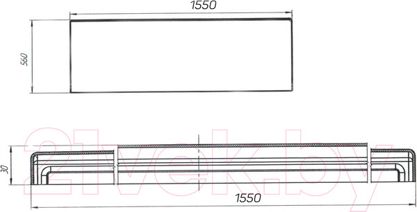 Изображение товара Экран для ванны 1Марка Flat 155