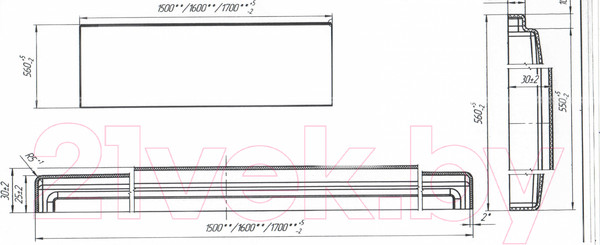 Изображение товара Экран для ванны 1Марка Flat 170
