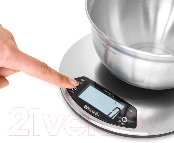 Изображение товара Кухонные весы Brabantia 480560 (стальной матовый)