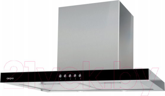 Изображение товара Вытяжка Т-образная Akpo Feniks Slim Glass Eco 60 WK-4 (черное стекло/нержавеющая сталь)