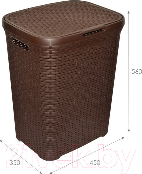 Изображение товара Корзина для белья Violet Ротанг / 186001 (60л, коричневый)