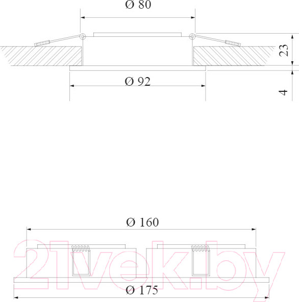 Изображение товара Комплект точечных светильников Elektrostandard 1081/2 MR16 (белый)