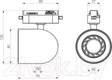 Изображение товара Трековый светильник Elektrostandard Ogma GU10 MRL 1005 (черный)