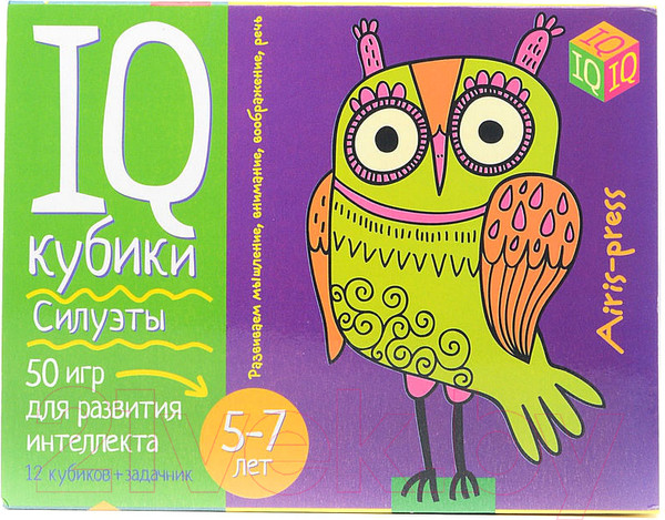 Изображение товара Развивающая игра Айрис-пресс Умные кубики. Силуэты / AP-27490