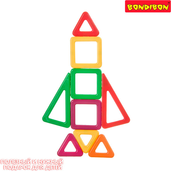 Изображение товара Конструктор магнитный Bondibon Магнитоформы / ВВ4405 (9дет.)