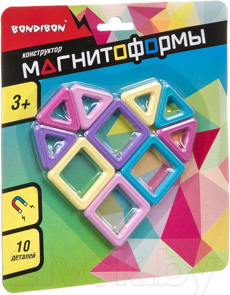 Изображение товара Конструктор магнитный Bondibon Магнитоформы / ВВ4406 (10дет.)