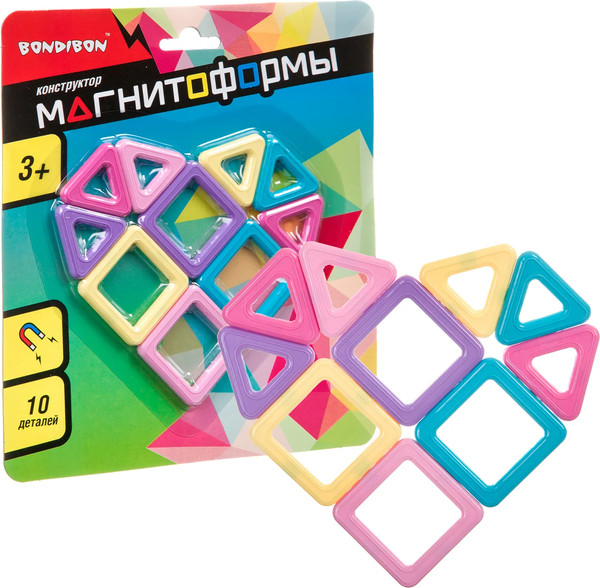 Изображение товара Конструктор магнитный Bondibon Магнитоформы / ВВ4406 (10дет.)