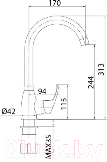 Изображение товара Смеситель Milardo Meal M07SB0JM05