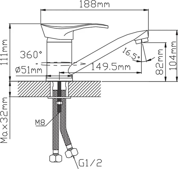 Изображение товара Смеситель Potato №40 P4501