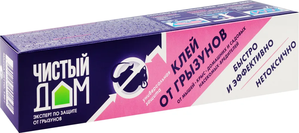 Изображение товара Средство для борьбы с вредителями Чистый дом Клей от грызунов и насекомых (130г)