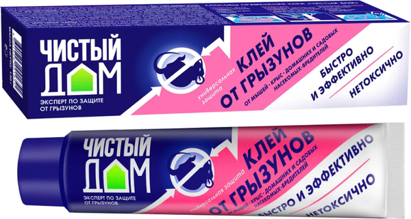 Изображение товара Средство для борьбы с вредителями Чистый дом Клей от грызунов и насекомых (130г)