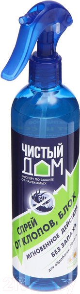Спрей от насекомых Чистый дом От клопов и блох с экстрактом ромашки (400мл)