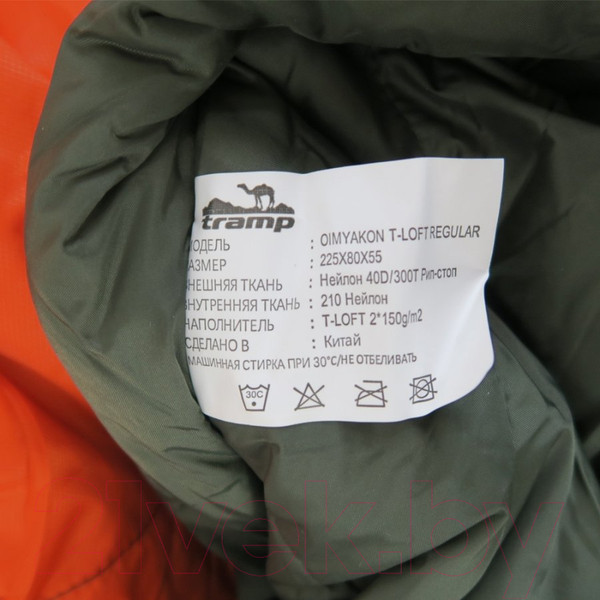 Изображение товара Спальный мешок Tramp Oimyakon T-Loft / TRS-048R (левый)