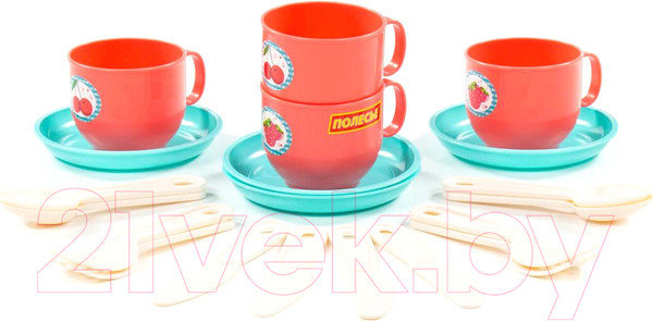 Изображение товара Набор игрушечной посуды Полесье Минутка / 80257 (на 4 персоны)