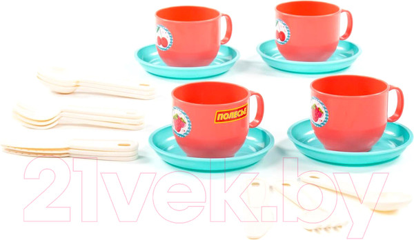 Изображение товара Набор игрушечной посуды Полесье Минутка / 80257 (на 4 персоны)