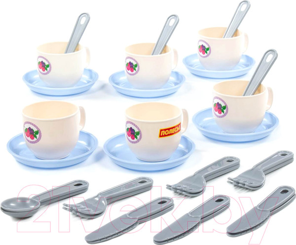 Изображение товара Набор игрушечной посуды Полесье Минутка / 80271 (на 6 персон)