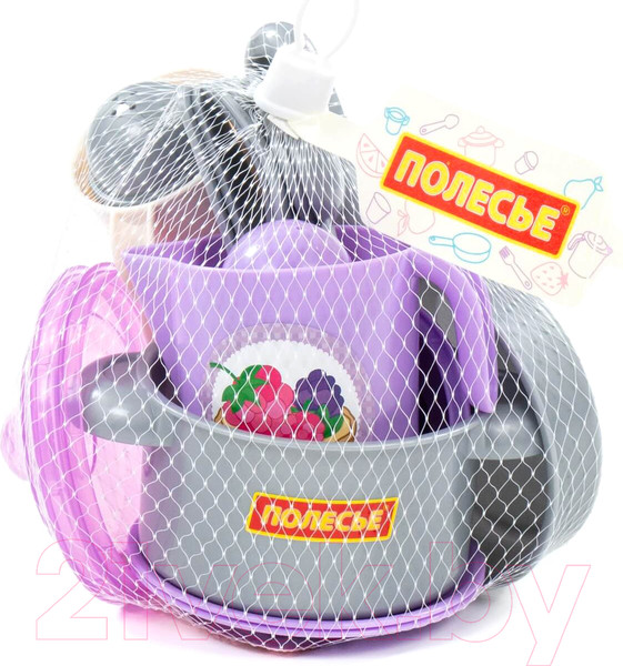 Изображение товара Набор игрушечной посуды Полесье Настенька на 2 персоны / 79916 (18 элементов)