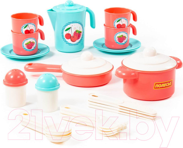 Изображение товара Набор игрушечной посуды Полесье Настенька / 7993 (на 4 персоны)
