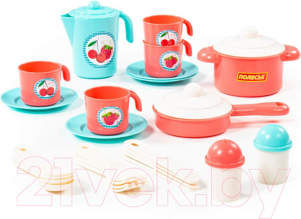 Изображение товара Набор игрушечной посуды Полесье Настенька / 7993 (на 4 персоны)