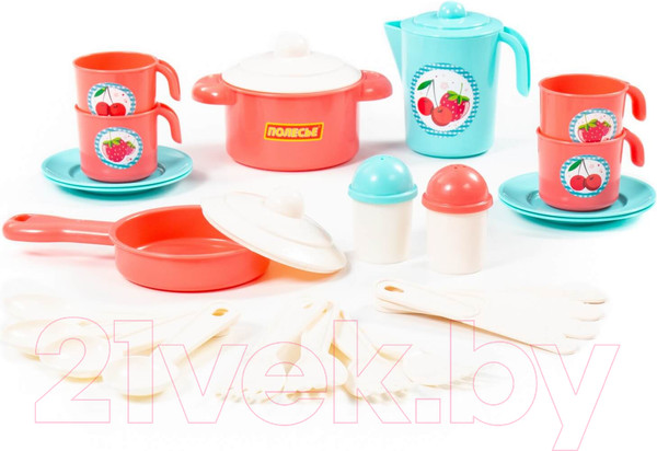 Изображение товара Набор игрушечной посуды Полесье Настенька / 7993 (на 4 персоны)