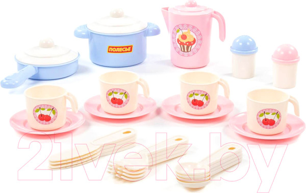 Изображение товара Набор игрушечной посуды Полесье Настенька / 79947 (на 4 персоны)