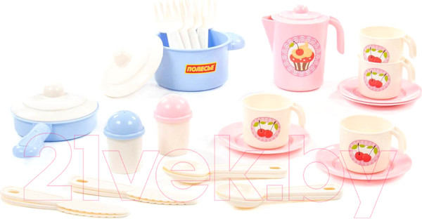 Изображение товара Набор игрушечной посуды Полесье Настенька / 79947 (на 4 персоны)