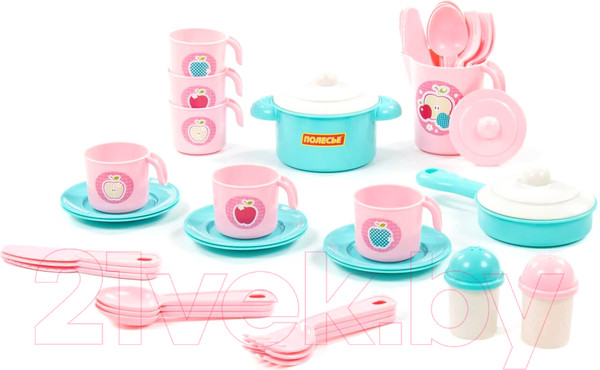 Изображение товара Набор игрушечной посуды Полесье Настенька / 79961 (на 6 персон)
