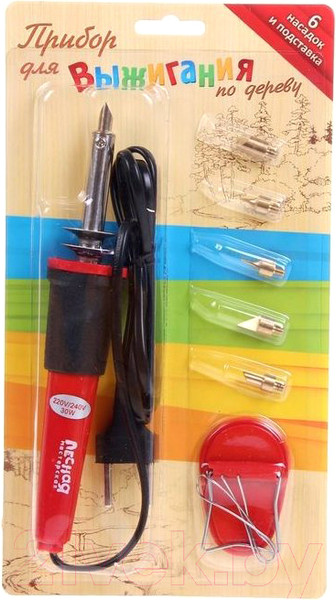 Изображение товара Выжигатель по дереву Лесная мастерская 6 насадок / 133963