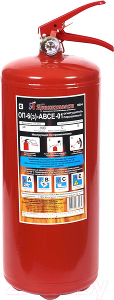 Изображение товара Огнетушитель Ярпожинвест ОП-6(з) АВСЕ-01