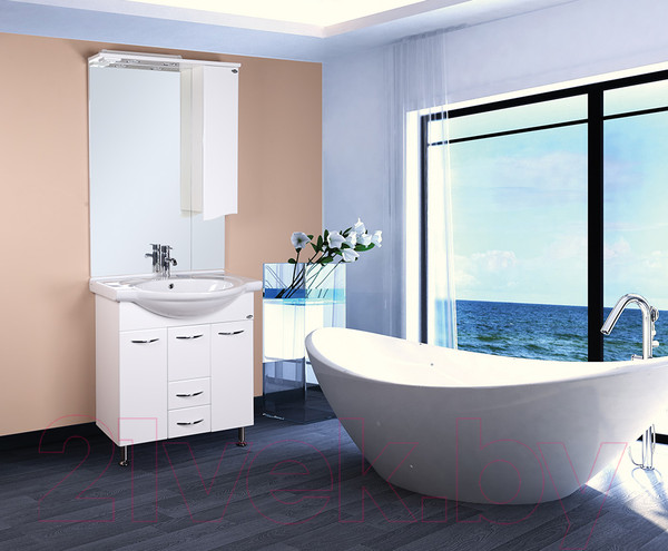 Изображение товара Тумба с умывальником Onika Моника 75.10 (107501 + 1WH110259)