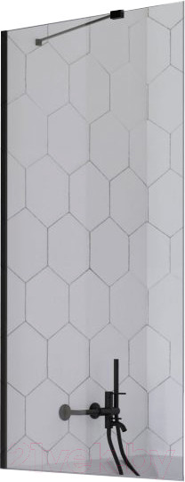 Изображение товара Стеклянная шторка для ванны Radaway Idea Black PNJ II 60 / 10001060-54-01