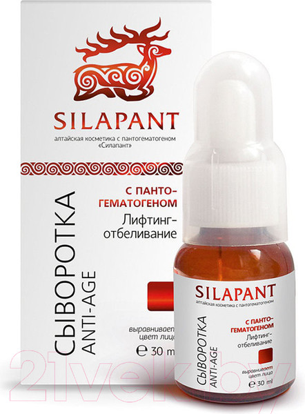 Изображение товара Сыворотка для лица Silapant Anti-Age лифтинг-отбеливание с пантогематогеном (30мл)