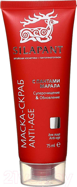 Изображение товара Скраб для лица Silapant Anti-Age с пантами марала (75мл)