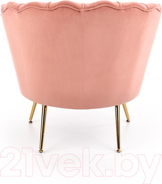 Изображение товара Кресло мягкое Halmar Amorinito (светло-розовый/золото)