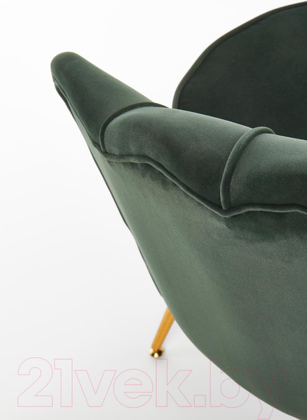 Изображение товара Кресло мягкое Halmar Amorinito (темно-зеленый/золото)