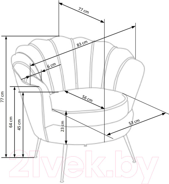 Изображение товара Кресло мягкое Halmar Amorinito (серый/золото)