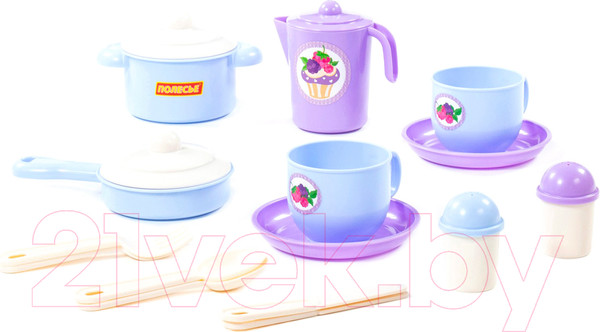 Изображение товара Набор игрушечной посуды Полесье Хозяюшка / 80110 (на 2 персоны)