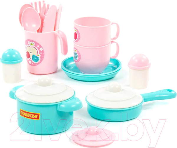 Изображение товара Набор игрушечной посуды Полесье Хозяюшка / 80127 (на 2 персоны)
