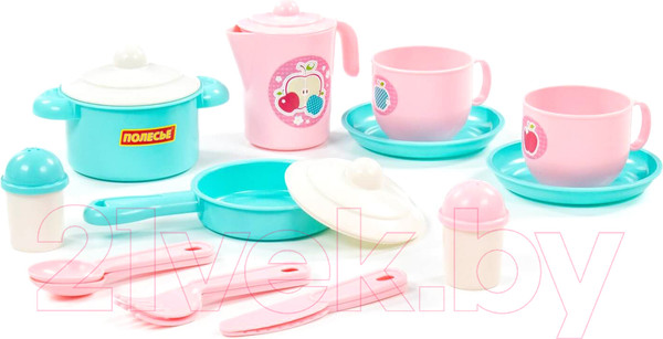 Изображение товара Набор игрушечной посуды Полесье Хозяюшка / 80127 (на 2 персоны)