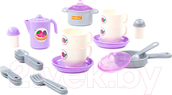 Изображение товара Набор игрушечной посуды Полесье Хозяюшка / 80134 (на 4 персоны)