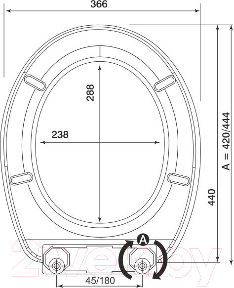 Изображение товара Сиденье для унитаза Bisk 05834