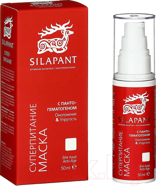 Изображение товара Маска для лица кремовая Silapant Суперпитание и подтягивание с пантогематогеном (50мл)