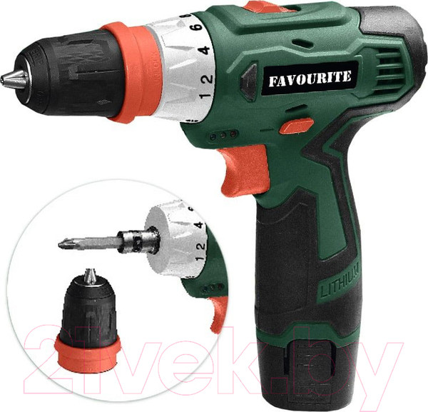 Изображение товара Аккумуляторная дрель-шуруповерт Favourite DC 12MF
