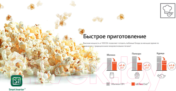 Изображение товара Микроволновая печь LG MS2535GIS