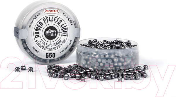 Изображение товара Пульки для пневматики Люман Domed Pellet Light 0.45г (650шт)