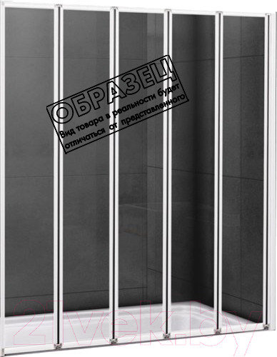 Изображение товара Стеклянная шторка для ванны Cezares Relax-V-5-120/140-P-Bi-R