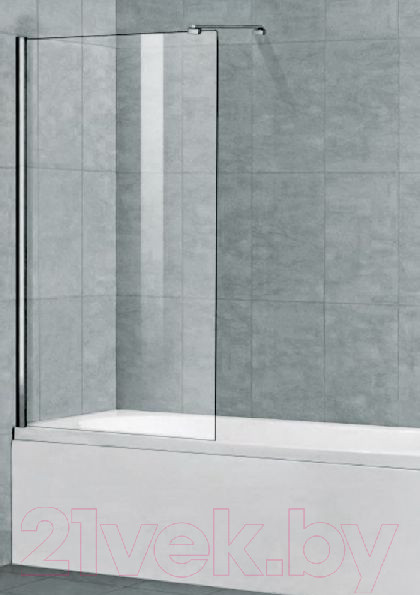 Изображение товара Стеклянная шторка для ванны Cezares LIBERTA-V-1-90/155-C-Cr