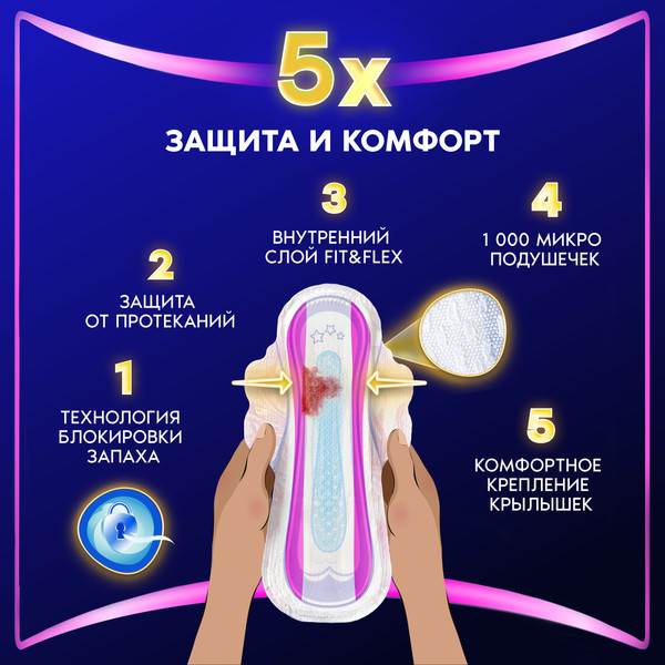 Изображение товара Прокладки гигиенические Always Ultra Platinum Secure Night Duo (10шт, ароматизированные)